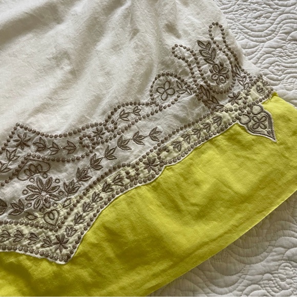 AERIE Dress Shift Summer Sundress Adjustable Straps Embroidered Size L - Picture 6 of 16